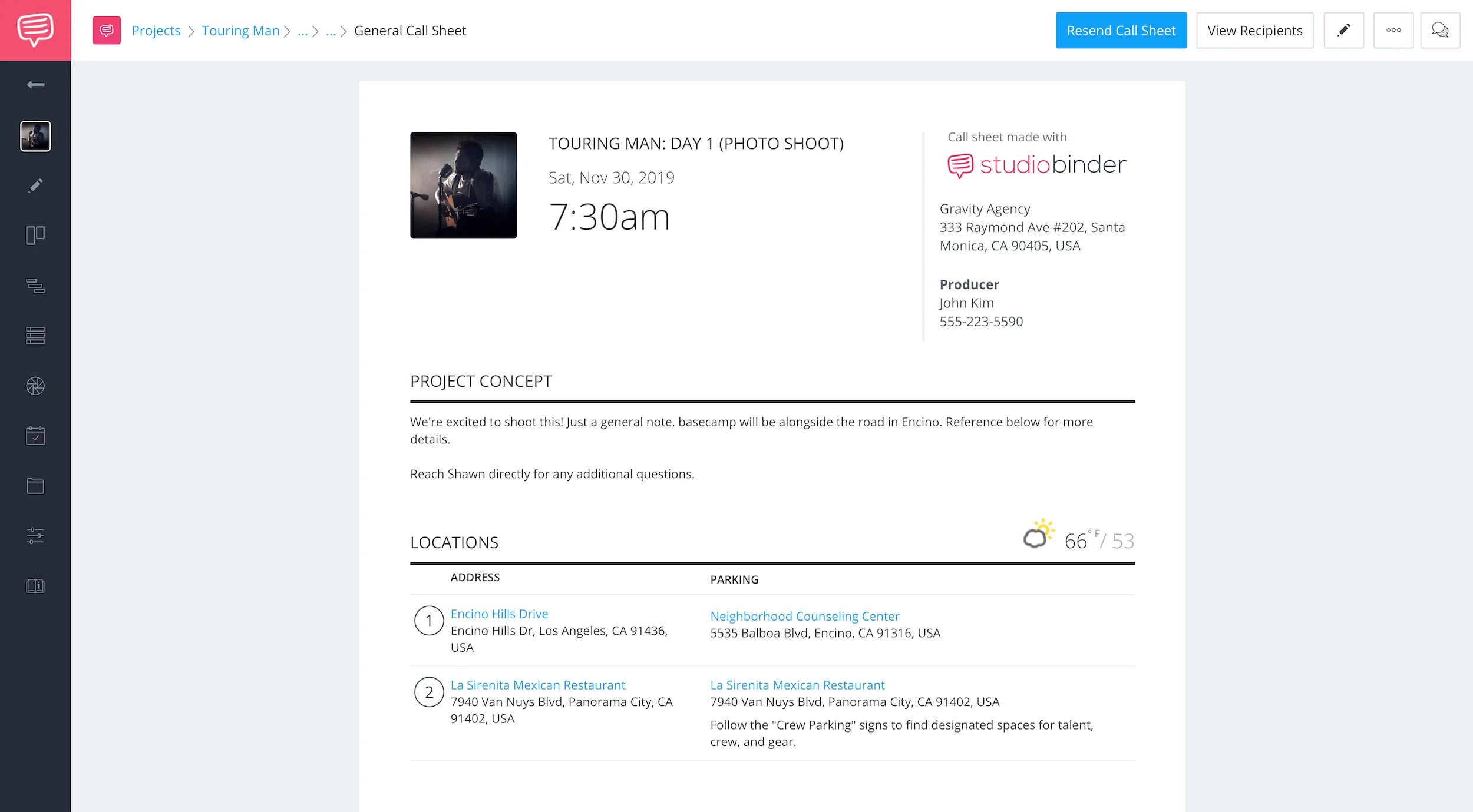 Photoshoot Call Sheet Template - Call Sheet App - StudioBinder Photoshoot Call Sheet Template - Call Sheet App - StudioBinder